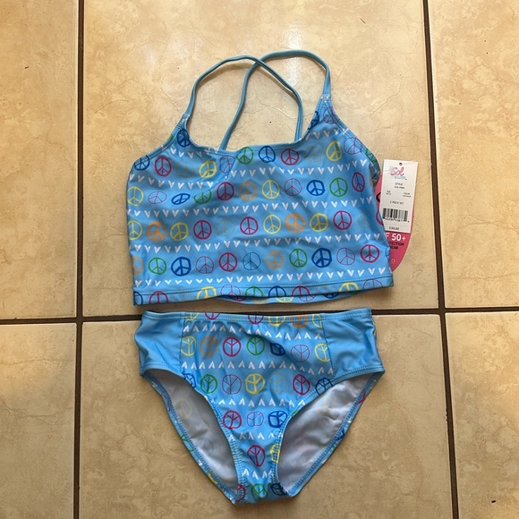 Girls 2 piece swim set size 10/12 - Picture 1 of 9